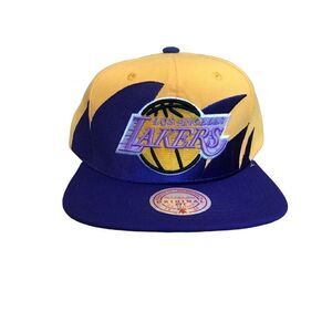 Mitchell & Ness Los Angeles Lakers Adjustable Snapback Hat Cap One Size